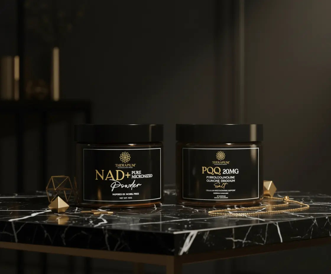 THERAPIUM™ Brain & Vitality Duo – NAD+ Powder 10g + PQQ Capsules (30 Therapium