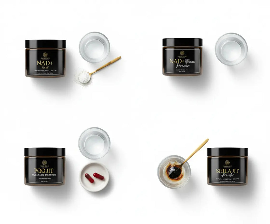 THERAPIUM™ NAD+, PQQ & Shilajit Stack – Cellular Energy & Wellness Support Therapium